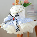 Furbabycare® Elegant Sweet Fashion Puppy Dog Blingbling Princess Skirt Pet Dog Lace Cake Camisole Tutu Dress J-Blue X-Small