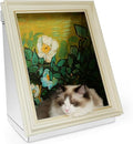 Painting Cat Scratcher Bed CartBoard Cat House Beds for Indoor Cats Half-Surround Design W/Horizontal Cat Scratcher Scratching Board W/Catnip (Rose, Frame Pre-Taped)