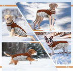 Dog Jackets for Large Dogs, Large Dog Winter Coat, Pet Cold Weather Coats, XXXL Pet Jacket with D-Ring, Waterproof Coat with Back Zipper,Snowsuit Labrador German Shepherd Doberman,Brown,XXXL