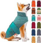 KYEESE Dog Coat Soft Pet Sweater for Cold Weather Windproof Dog Coats for Small Dogs Warm Pet Winter Puffer Coat with Leash Hole Thick Pets Clothes with Pocket Waterproof Dogs Jacket with Fleece Lined