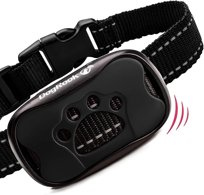 DogRook Dog Bark Collar Humane Anti Barking Training Collar - Vibration No Shock Dog Collar - Stop Barking Collar for Small Medium Large Dogs - Best No Barking Control Dog Collar Dog Training Collar