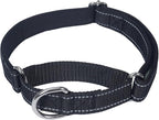 SGODA Martingale Dog Collar, Reflective Nylon Padded Dog Training Collars for Large Dogs, Black L