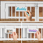 EasyCom 41"/33"/27" L Heavy Duty Dog Crate Furniture with Name Tag, Dog Kennel Indoor for Medium Dogs, Double-Doors Sturdy Metal Dog Cage for Anxiety Dog, Decorate House as TV Stand, End Table