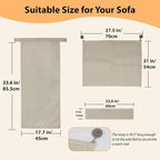 Couch Protector from Cat Claws - Color Matched Cat Scratch Pad for Both Side Arm,Couch Cover for Cats with Expanded Coverage Sisal Area, Universal Fit and No Left/Right Needed (Beige)
