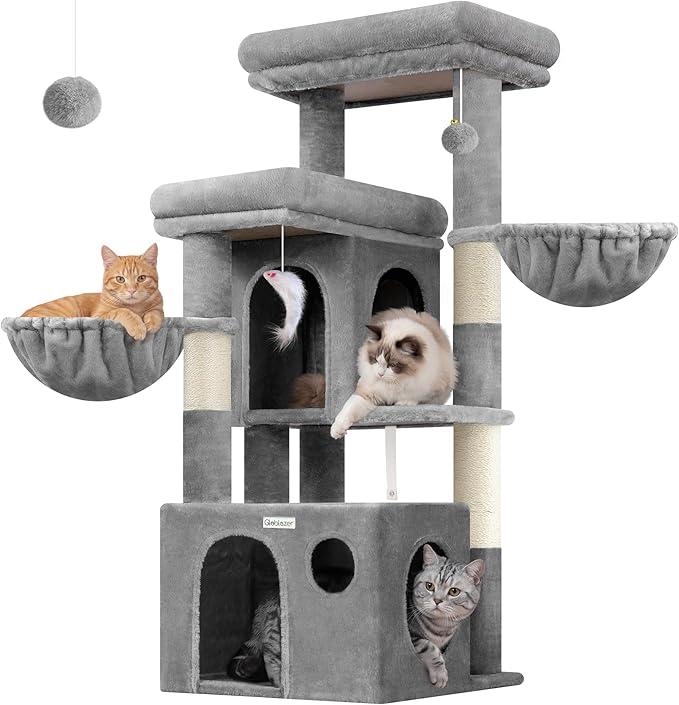 Globlazer Cat Tree for Cats, 48 Inch Multi-Level Cat Tower