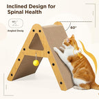 Gimars Wood Grain A-Shape Cat Scratcher, MZB-AS-M
