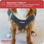 Downtown Pet Supply Step in Dog Harness No Pull, X-Large, Charcoal - Adjustable Harness with Padded Mesh Fabric and Reflective Trim - Buckle Strap Harness for Dogs