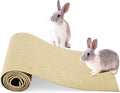Rabbit Scratching Pad, Non-Woven Blanket with Back Adhesive, Rabbit Toys for Bunnies Boredom, Bunny Scratch Pad, Bunny Enrichment for Cage, Indoor, Living Room, Sofa （Brown）
