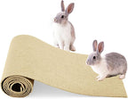 Rabbit Scratching Pad, Non-Woven Blanket with Back Adhesive, Rabbit Toys for Bunnies Boredom, Bunny Scratch Pad, Bunny Enrichment for Cage, Indoor, Living Room, Sofa （Brown）