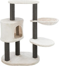 TRIXIE Moriles Cat Tower with Scratching Posts, Condo, Hammock, Padded Platform, Light Gray