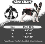 PUPTECK No Pull Dog Harness Small Sized Dog, Adjustable Reflective Escape Proof Easy Control, Comfortable Soft Padded Step in Pet Vest Harness, Black, XS