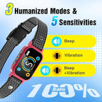2 Pack Bark Collar, Smart Dog Bark Collar for Large Medium Small Dogs, Rechargeable Ultra-Light Training Collar with Beep Vibration, Anti Barking Device with 5-Level Sensitivity (Fuchsia)