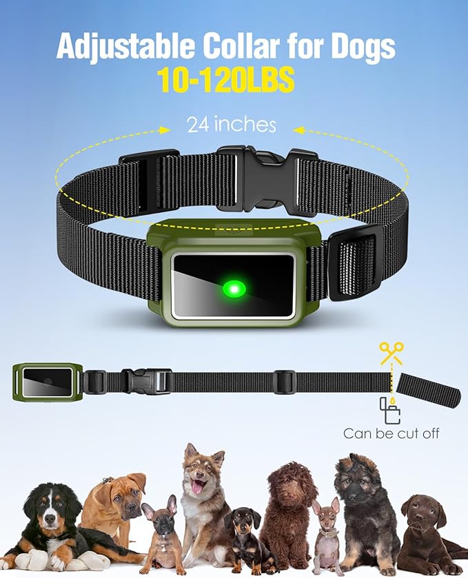 Dog Shock Collar 2 Dogs (10-120Lbs) - 3300FT Dog Training Collar with Remote for Small Medium Large Dogs, LED Light IPX7 Waterproof Electric with Beep Vibration Shock & Safety Lock