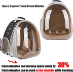 Front Expandable Cat Backpack Carrier, Fit up to 20 lbs, Polarized Tinted Brown Bubble Window Pet Carrier Backpack for Large Fat Cat and Small Puppy