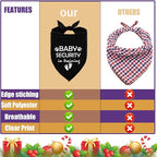 Pregnancy Announcement Dog Bandana Baby Security in Training Printed Bandanas Baby Announcement Dog Bandanas Pregnancy Reveal Ideas Pet Scarf Accessories (2 Pack)