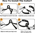 Aikko Collar Replacement Strap for Dogs, Durable Reflective Nylon Replace Belt for Most E Collar Systems, Adjustable Fence Collar Band Fit Large Medium Small Dog, Black