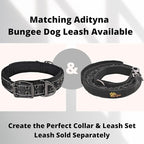 ADITYNA Heavy Duty Dog Collar for Medium Dogs - Reflective Black Collar with Handle for Training, and Walking - Wide, Thick, Tactical, Soft Neoprene Padded