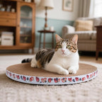 Round Cat Scratcher Pad 10 inch Diameter 3/5 inch Thickness Scratch Replacement Refill Scratching Board Cat scratchers for Indoor Cats (4 Pc)