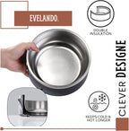 EVELANDO® 64 oz - 8 Cups Stainless Steel Dog Bowl – Triple-Insulated Pet Dish Keeps Water Cold & Food Warm – BPA-Free, Non-Slip Base – Durable & Elegant Feeding Bowl for Small & Medium Dogs & Cats