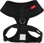 Puppia Soft Dog Harness No Choke Over-The-Head Triple Layered Breathable Mesh Adjustable Chest Belt and Quick-Release Buckle, Black, Small