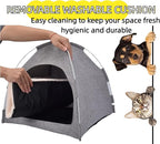 Cat Tent, Cat Houses for Indoor Cats, Quick Assembly and Disassembly, Portable Pet Tent, for Cats, Small Dogs and Other Small Animals (Light Gray)