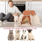 Gigreinc Cat Tent for Indoor, Indoor Dog House,Kitten Tent Suitable for Samll Dogs,Pet Cute Cave Nest Dog Houses(Beige, Medium)
