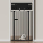 Snagle Paw Extra Tall Cat Gate with Acrylic Top Panel，30-40.6" Wide Adjustable Pet Gates, Pressure Mounted, No-Drill Easy Install,Tall Cat Gate for Doorways,Stairs,Kitchen 71",Black