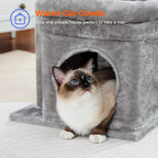 PEQULTI Small Cat Tree Tower for Large Adult Cats and PEQULTI Cat Tree Tower for Indoor Cats