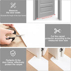 Uross Carpet Protector for Pets - 3.6FT White Round Corner Plastic Mat, Under Door Anti-Scratch Protector for Doorway, Stop Cats from Scratching Carpet