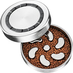Slow Feeder Dog Bowl-3Cups for Large Breeds, Double Wall Food-Grade Stainless Steel, Heavy Duty with Non-Slip Rubber Base, Puzzle Maze Bowl to Slow Down Eating [2Pack]