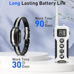 Vibrating Dog Collar - Vibration Collar for Dogs Training, No Shock Dog Training Collar with Remote Upgraded 3300ft Range, 9 Style Tones and Vibration Collar, White