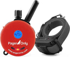 Educator PG-300 Dog Training Pager Only–Vibration & Tone, 1/2 Mile Range, 100 Adjustable Levels, Waterproof Biothane Collar Included, Rechargeable, Night Tracking Light, Small & Medium Dogs,1 Dog,Red