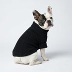 Fitwarm Dog Turtleneck Sweater, Thermal Knitted Pet Coat, Dog Winter Clothes for Small Dogs, Cat Apparel, Black, XXL