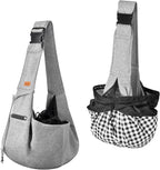 CUBY Dog and Cat Sling Carrier - Small Dog Carrier Sling with Adjust Strap & Zip Pocket, Hands Free Soft Dog Slings for Small Dogs Cats Puppy Pets Outdoor Travel Safety Purse Bag