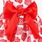 PUPTECK Dog Wedding Dress Outfit Puppy Cute Small Dogs Clothes,Rose,M