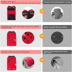 BEAUTYZOO Dog Winter Coat for X-Large Dogs Waterproof, Warm Reflective Great Dane Oxford Canvas Jacket, Fleece Dog Cold Weather Coats Windproof for Female Male Dogs, Red XL