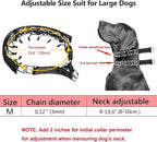 Prong Collar for Medium Dogs with Reflective Nylon Cover, Dog Pinch Collar,Dog Training Collar,High Strength Quick Release Metal Buckle,Comfort Rubber Tips (Black，3.0mm, 20-Inch)