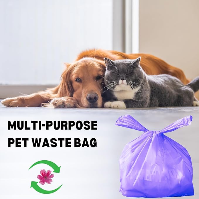 Disposable Diaper Bags (600 ct.) Cherry Blossom Scented Easy Tie Handles Scented Bulk Diaper Sacks Disposable Dog Cat Waste Bags (Cherry Blossom, 600 Bags)