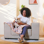 Luciphia 1 Pack 3 Blankets Super Soft Fluffy Premium Fleece Pet Blanket Flannel Throw for Dog Puppy Cat Paw Brown/Pink/White Medium(30x20 inch)