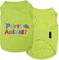 Parisian Pet Dog Shirt – 100% Cotton Shirts for Small Dogs – Sleeveless Puppy Clothes – Lightweight Party Animal Dog Apparel – Breathable Clothes for Dogs - Stretchy Pet T Shirts