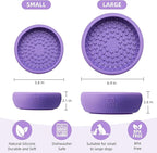 Dog Lick Bowl, Bestalk Anxiety Relief Lick Mat for Dogs, Non-Slip Freeze Licking Bowl Enrichment Puzzle Feeder for Distraction, BPA Free Silicone, Dishwasher Safe(Purple,L)