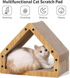 FUKUMARU Cat Scratcher House, Cozy Cardboard Design, Safe and Secure for Kittens, Eco-Friendly, 16.14 in Bevelled Surface, Maximum Load Capacity 22 Lbs