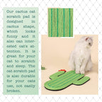 Cat Scratcher Mat, Natural Sisal Cat Scratch Mats, Horizontal Cat Floor Scratching Pad Rug, Protect Carpets and Sofas,Scratching Pads for Indoor Cats(Cactus)