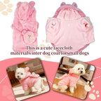 Fleece Dog Coat Clothes for 6 to 9 lbs - Padded Dog Jackets for Small Dogs Warm Coat for Dogs Back Length 10-11" Suitable for Cold Weather