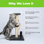 Best Pet Supplies Catify Cat Scratcher, Fun Interactive Scratchers, Posts, Poles, Claw Safe, Furniture Saver Indoor Play Support Natural Cat Behaviors Heavy Duty - Gray, 11.78 x 11.78