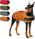 BEAUTYZOO Dog Winter Coat for XX-Large Dogs Waterproof, Warm Reflective Great Dane Oxford Canvas Jacket, Fleece Dog Cold Weather Coats Windproof for Female Male Dogs, Orange XXL