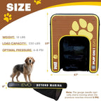 Beyond Marina Dog Pool Ramp - Inflatable Dog Water & Boat Ramp for Lake, Floating Pontoon Dock Ladder with Non-Slip EVA, PUP ON Full EVA, Extra Large 59" x 47" x 6", Teak/Yellow, Supports 230 lbs