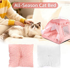 Pawstrip Dog Tent Indoor Cat House Pink Puppy Bed Portable Pet Teepe Princess Dog Camping Tent Outdoor Kitten Houses Cute Bunny Nest Girl Kitty Cave, Small (13.8" x 13.8" x 11.8")