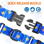 Kazazoo Martingale Collar for Dogs with Quick Release Buckle Adjustable Soft Durable Dog Collar for Small Medium Large No Pull Training Dog Collars-Blue Sky L