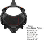ICEFANG GN3 Tactical Dog Harness with 6X Buckle,Dog Molle Vest with Handle,3/4 Body Coverage,Hook and Loop Panel for ID Patch,No Pulling Front Clip (M (25"-31" Girth), Black)
